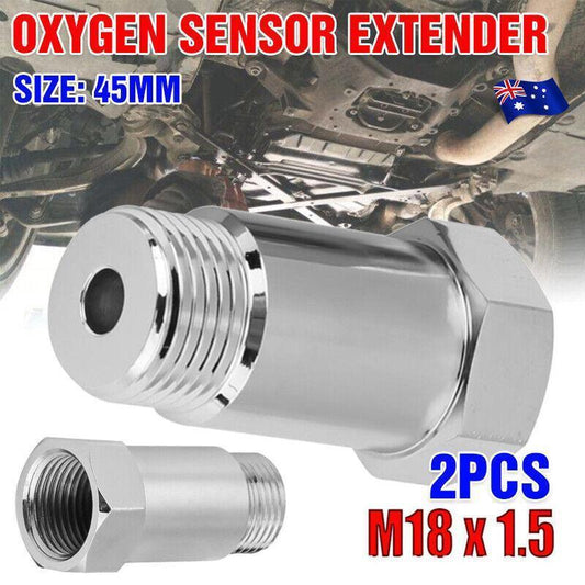 2X 45Mm O2 02 Oxygen Sensor Extender M18 X 1.5 Cel Fix Extension Spacer Adapter.