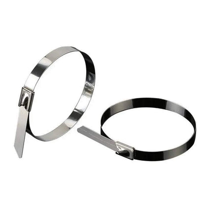 100x Stainless Steel Cable Ties SS304 Marine Grade Zip Strap Locking Wrap 100-800mm - 7.9*250mm