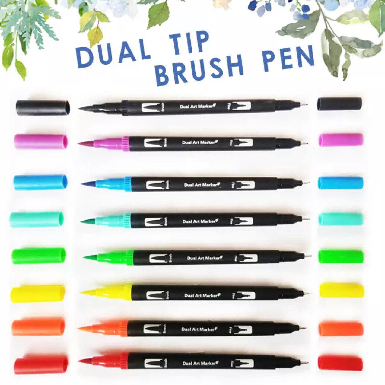 12-120 Watercolor Brush Pen Set Artist Sketch Marker - White-36 Colours