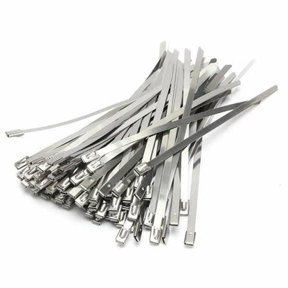 20X Stainless Steel Cable Ties S304 Marine Grade Zip Strap Locking Wrap 100-800Mm - 4.6*800mm