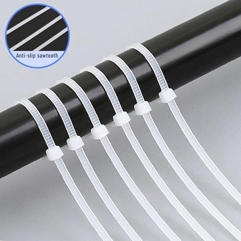 100X Cable Ties Zip Ties Nylon UV Stabilised Bulk White Cable Ties - 10*700mm White.