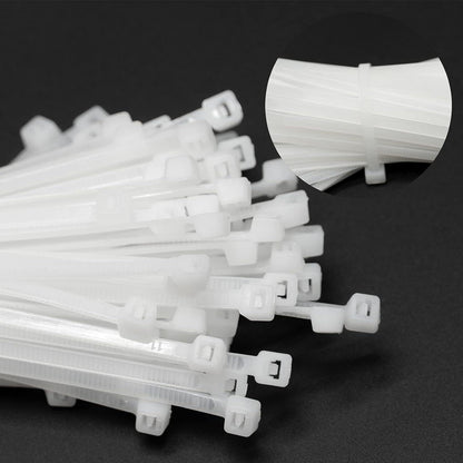 100X Cable Ties Zip Ties Nylon UV Stabilised Bulk White Cable Ties - 10*700mm White.