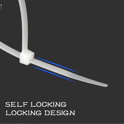 100X Cable Ties Zip Ties Nylon UV Stabilised Bulk White Cable Ties - 10*700mm White.