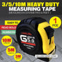 Steel Measuring Tape with Lock Rubber Grip Metric and Inch Ruler 3M 5M 10M - 3M.