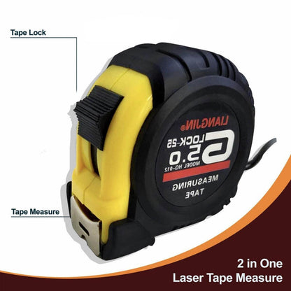 Steel Measuring Tape with Lock Rubber Grip Metric and Inch Ruler 3M 5M 10M - 3M.