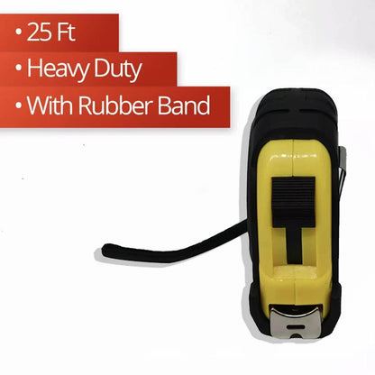 Steel Measuring Tape with Lock Rubber Grip Metric and Inch Ruler 3M 5M 10M - 3M.