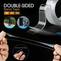 Double Sided Nano Tape Transparent Reusable Adhesive Gel Grip for Home Office - 3cm*5m*2mm (1 Unit).