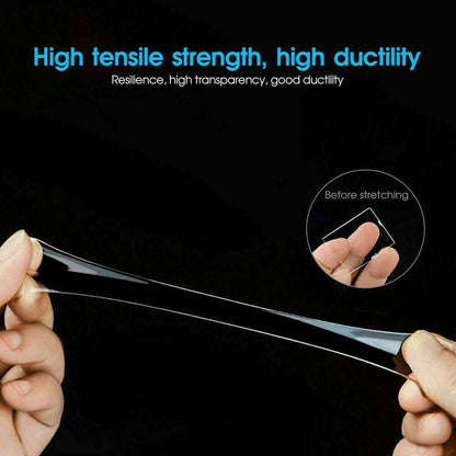 Double Sided Nano Tape Transparent Reusable Adhesive Gel Grip for Home Office - 3cm*5m*2mm (1 Unit).