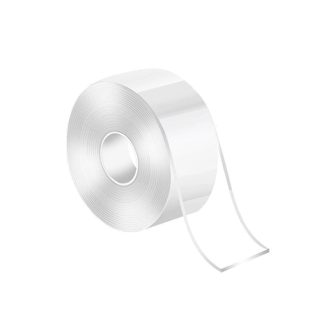 Double Sided Nano Tape Transparent Reusable Adhesive Gel Grip for Home Office - 3cm*5m*2mm (1 Unit).
