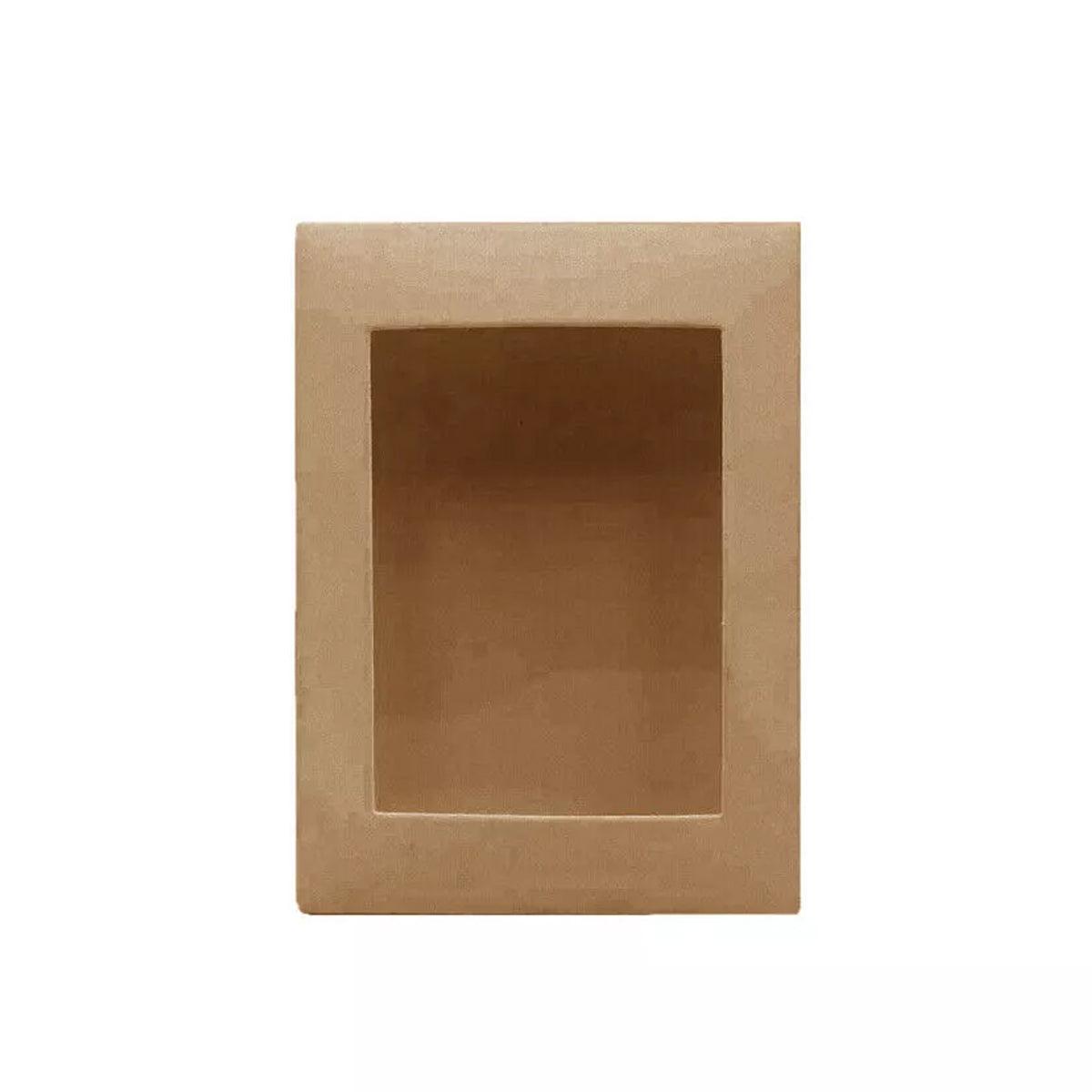 50PCS Kraft Paper Gift Boxes with PVC Window White Black Bakery Packaging Carton - S.