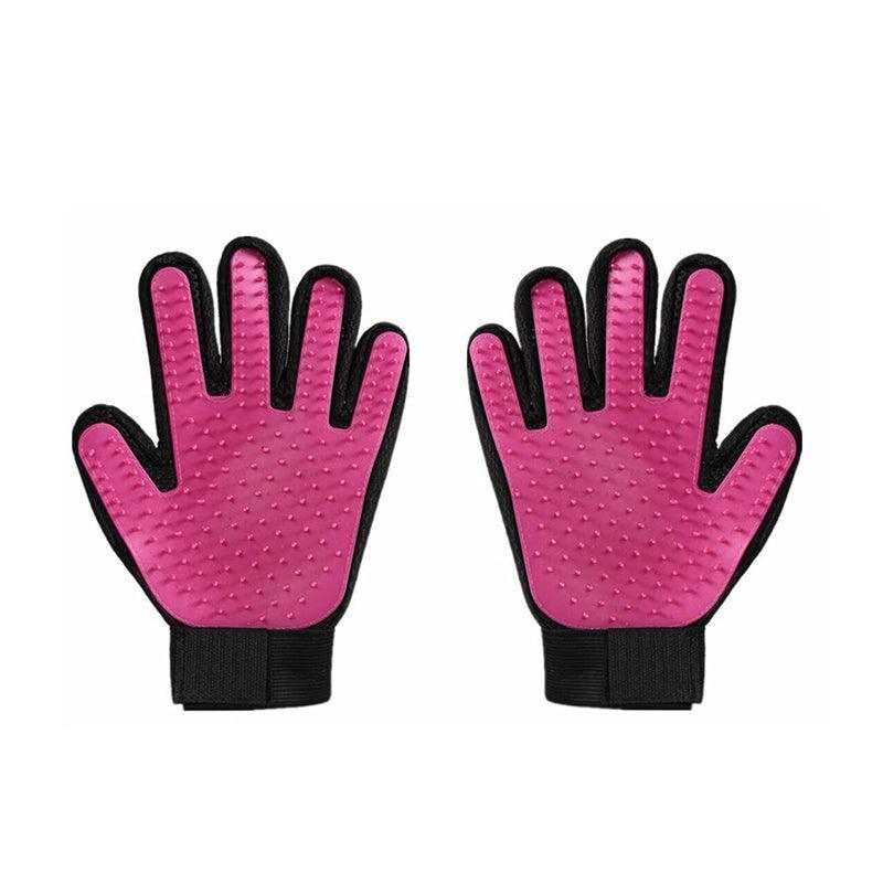 Pet Dog Cat Massage Hair Removal Grooming Comb Touch Cleaning Brush Magic Glove - Red Right Hand