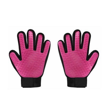 Pet Dog Cat Massage Hair Removal Grooming Comb Touch Cleaning Brush Magic Glove - Red Right Hand
