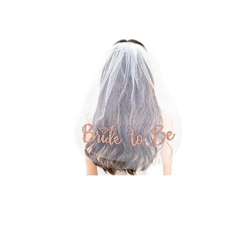 Bride To Be Hen Veil Sash Tiara Hens Night Bridal Shower Kitchen Tea Accessories - Package 6