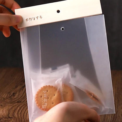 50pcs Transparent Snack Bags Biscuit Candy Bags Resealable Food Packaging - Blue