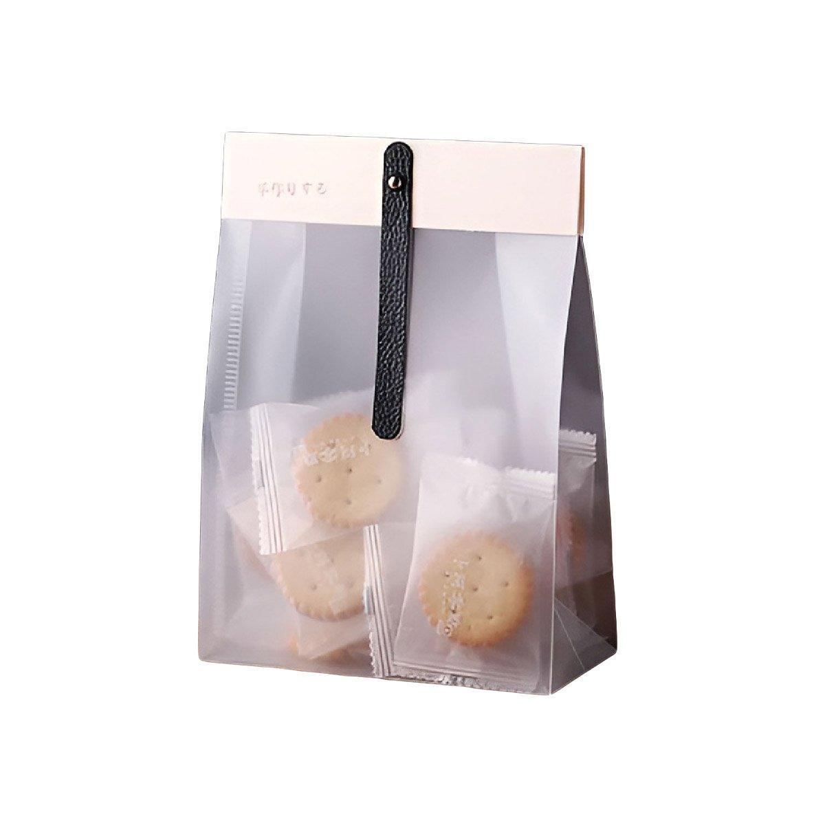 50pcs Transparent Snack Bags Biscuit Candy Bags Resealable Food Packaging - Blue