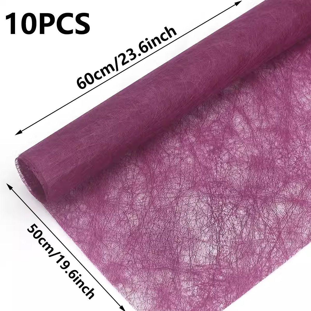 10pcs High Quality Flower Wrapping Paper DIY Bouquet Gift Wrap Floral Supplies - Coffee