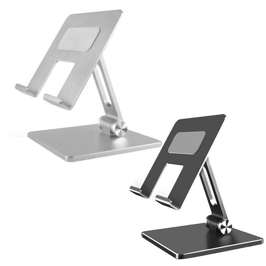 Aluminum Alloy Tablet Phone Holder Desk Stand Bracket Foldable For Ipad Pro 12.9 - Silver.
