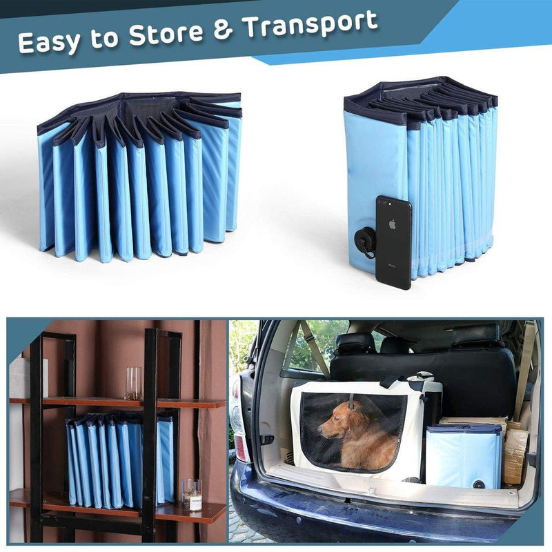Pet Swimming Pool Foldable Portable Pool for Dogs Outdoor Summer Play - Grey-120x30cm.