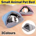 Pet Kennel Sleeping Bag Semi Enclosed Bed for Small Animals Cats and Puppies - Blue