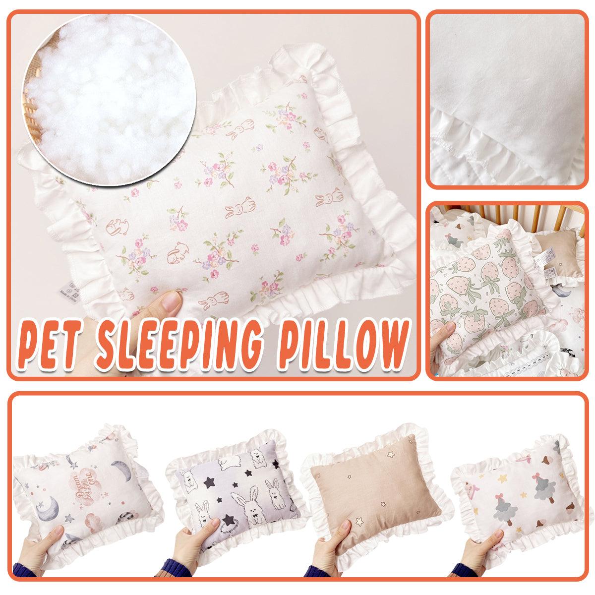 Lace Cat Pillow Soft Pet Cushion for Sleeping Comfortable Kitty Bed Cushion - White Moon