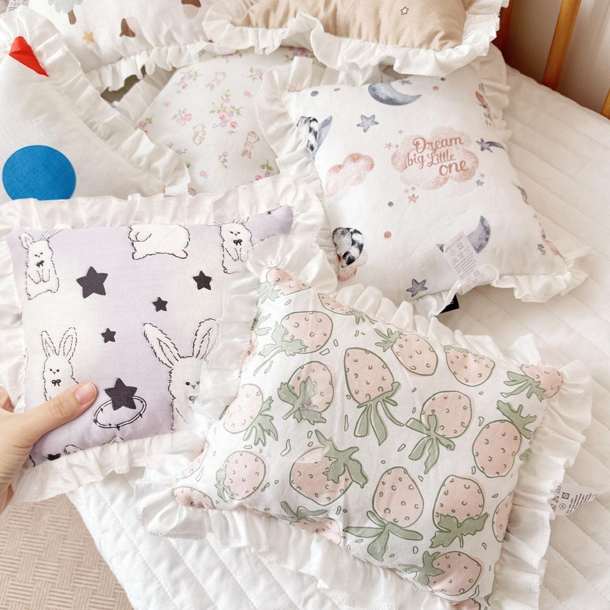 Lace Cat Pillow Soft Pet Cushion for Sleeping Comfortable Kitty Bed Cushion - White Moon