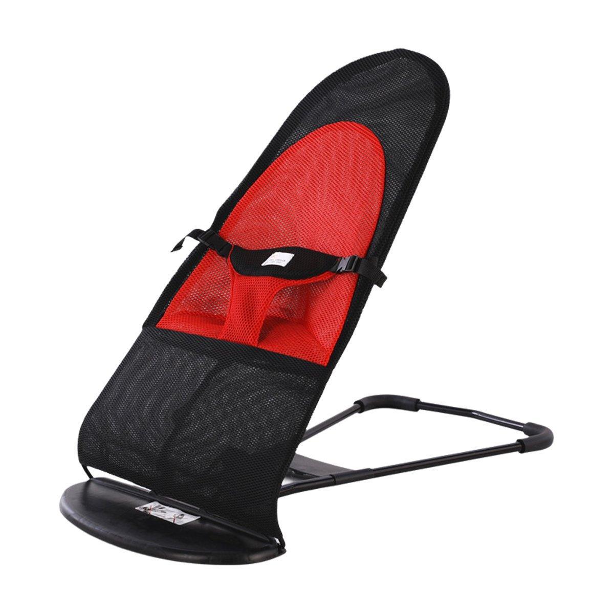 Pet Rocking Chair for Dogs Cats Foldable Pet Bed Portable Sleeping Lounger Chair - Red