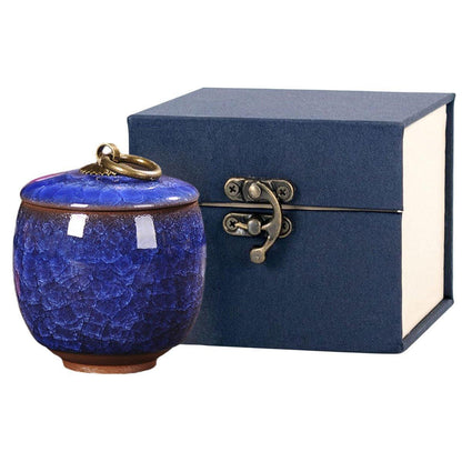 Small Pet Urn for Ashes Memorial Keepsake Urns for Dog Cat Cremation Remains - Sky Blue