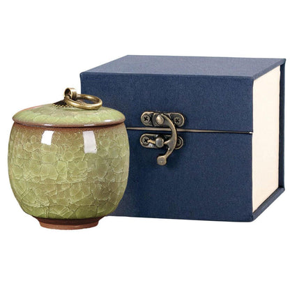Small Pet Urn for Ashes Memorial Keepsake Urns for Dog Cat Cremation Remains - Sky Blue