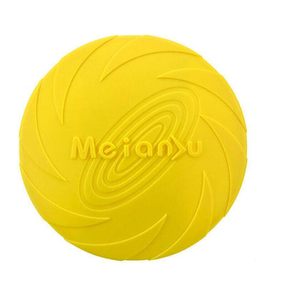 Frisbee Toy for Dogs Outdoor Fetch Training Soft Rubber Pet Flying Disc 18cm - Blue