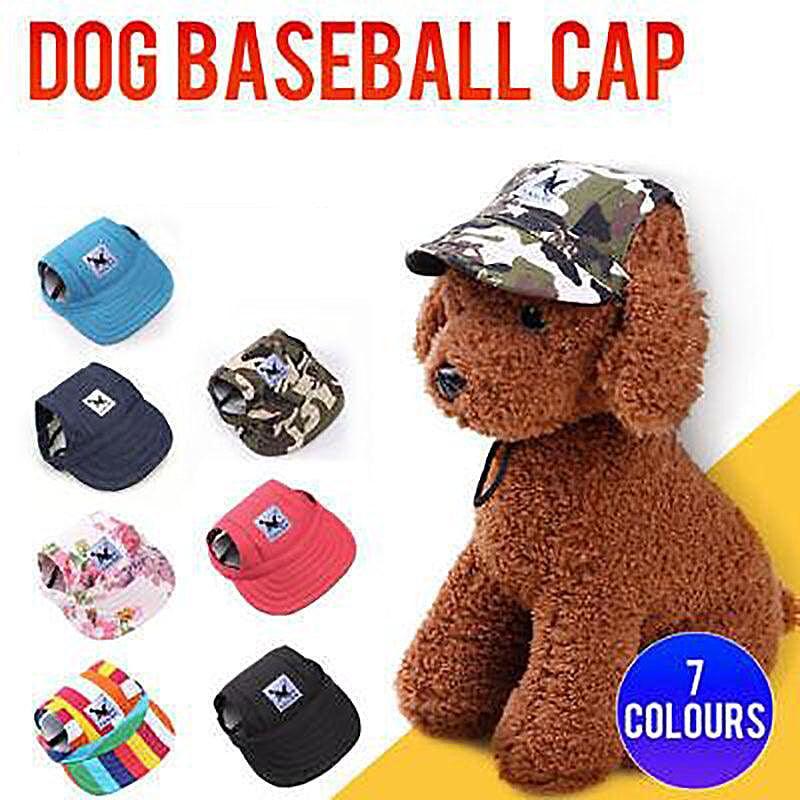Dog Baseball Cap Outdoor Pet Sun Hat Summer Canvas Visor Puppy S Size - Flower