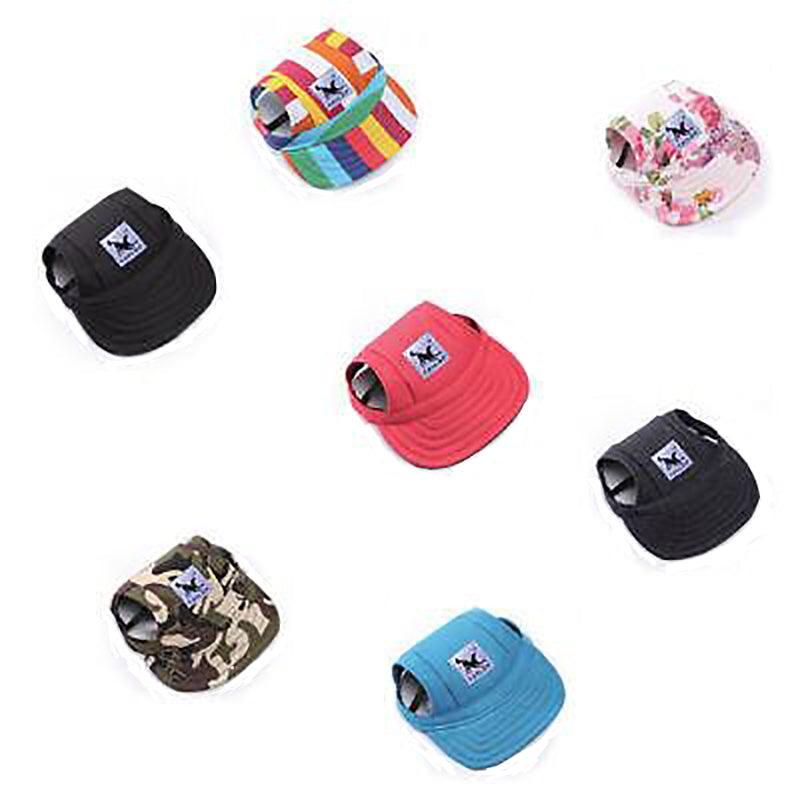 Dog Baseball Cap Outdoor Pet Sun Hat Summer Canvas Visor Puppy S Size - Flower
