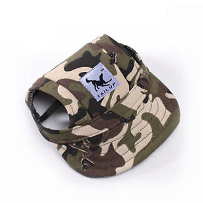 Dog Baseball Cap Outdoor Pet Sun Hat Summer Canvas Visor Puppy S Size - Flower