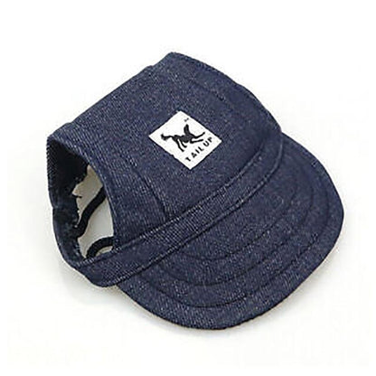 Dog Baseball Cap Outdoor Pet Sun Hat Summer Canvas Visor Puppy S Size - Flower