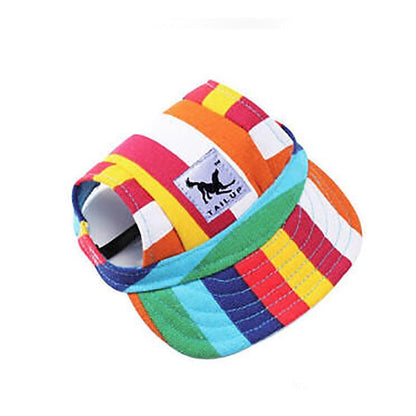 Dog Baseball Cap Outdoor Pet Sun Hat Summer Canvas Visor Puppy S Size - Flower