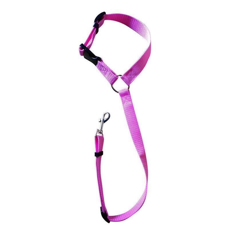 Adjustable Pet Dog Car Clip Lead Harness Strap for Vehicle Travel Restraint Use - Black