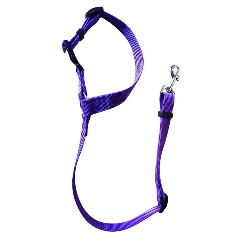 Adjustable Pet Dog Car Clip Lead Harness Strap for Vehicle Travel Restraint Use - Black