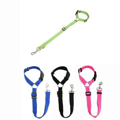 Adjustable Pet Dog Car Clip Lead Harness Strap for Vehicle Travel Restraint Use - Blue