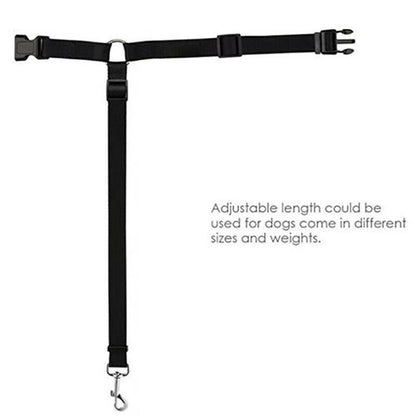 Adjustable Pet Dog Car Clip Lead Harness Strap for Vehicle Travel Restraint Use - Blue