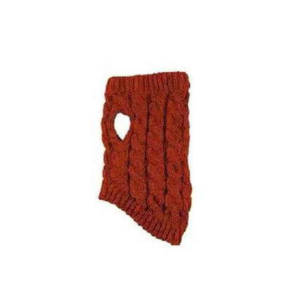 Puppy Dog Jumper Winter Warm Knitted Sweater Pet Clothes Small Dogs Coat Thermal L Size - Grey