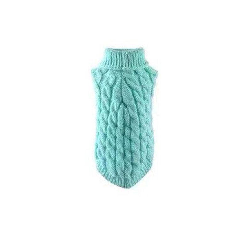 Puppy Dog Jumper Winter Warm Knitted Sweater Pet Clothes Small Dogs Coat Thermal L Size - Grey