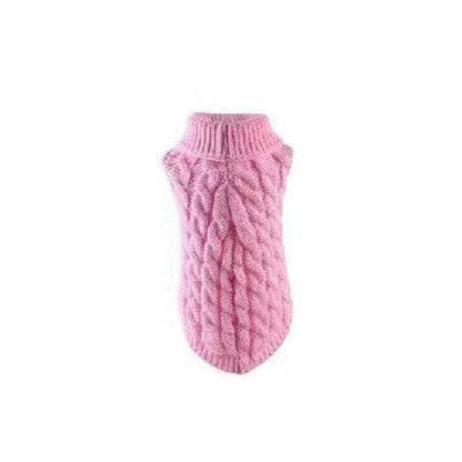 Puppy Dog Jumper Winter Warm Knitted Sweater Pet Clothes Small Dogs Coat Thermal L Size - Grey