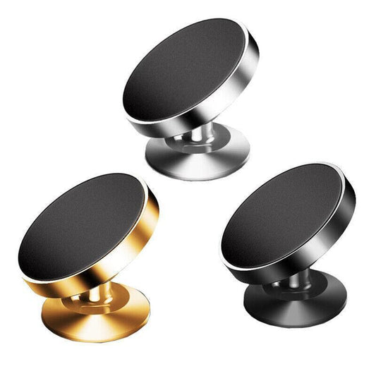 360-Degree Car Phone Holder Dashboard Mount Stand Cradle for Flat Surface - Silver.
