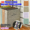 100 Pockets Mini Album for Fujifilm Instax Instant Photos - Yellow.
