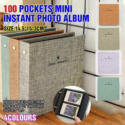 100 Pockets Mini Album for Fujifilm Instax Instant Photos - Yellow.