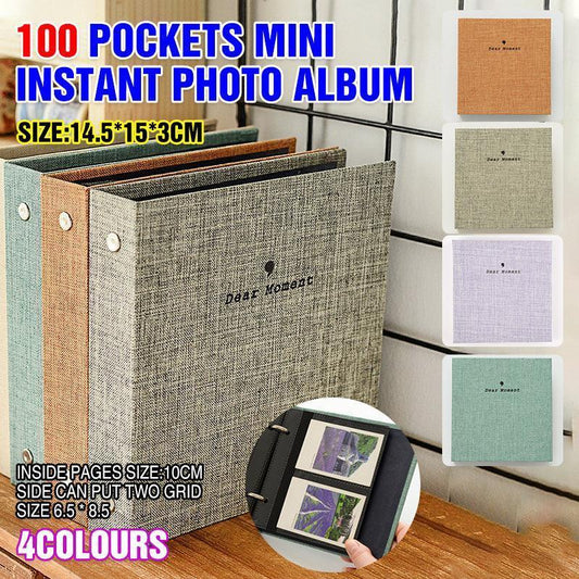 100 Pockets Mini Album for Fujifilm Instax Instant Photos - Yellow.