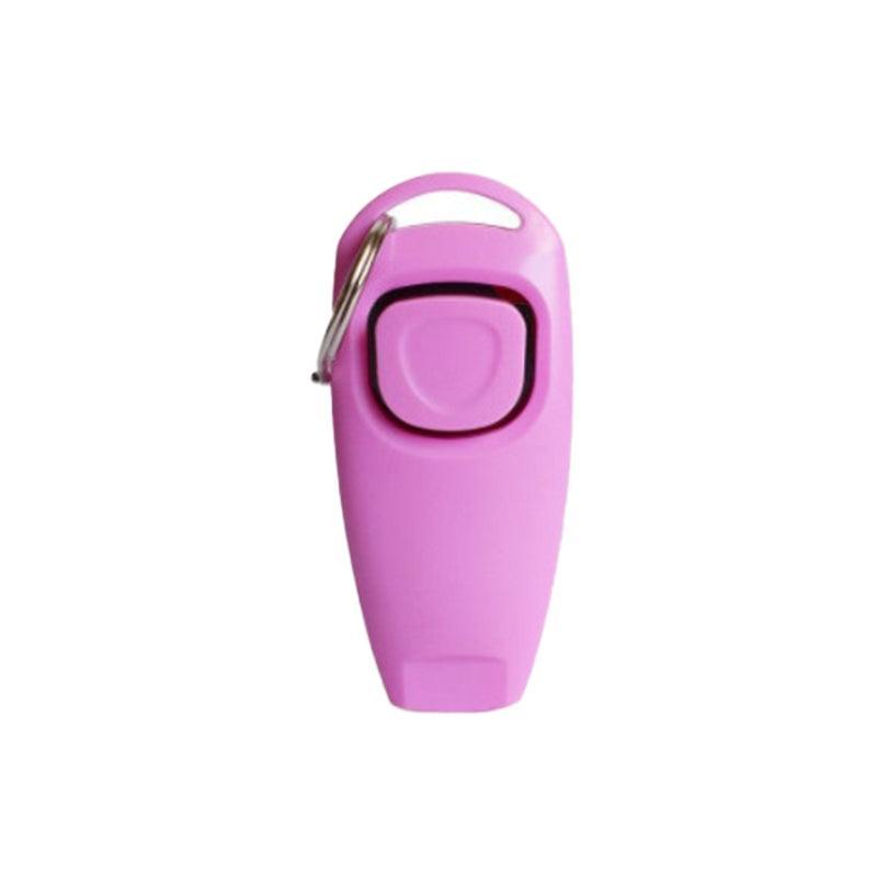 Dog Whistle and Clicker Set for Training Stop Barking Obedience Tool Combo - Pink