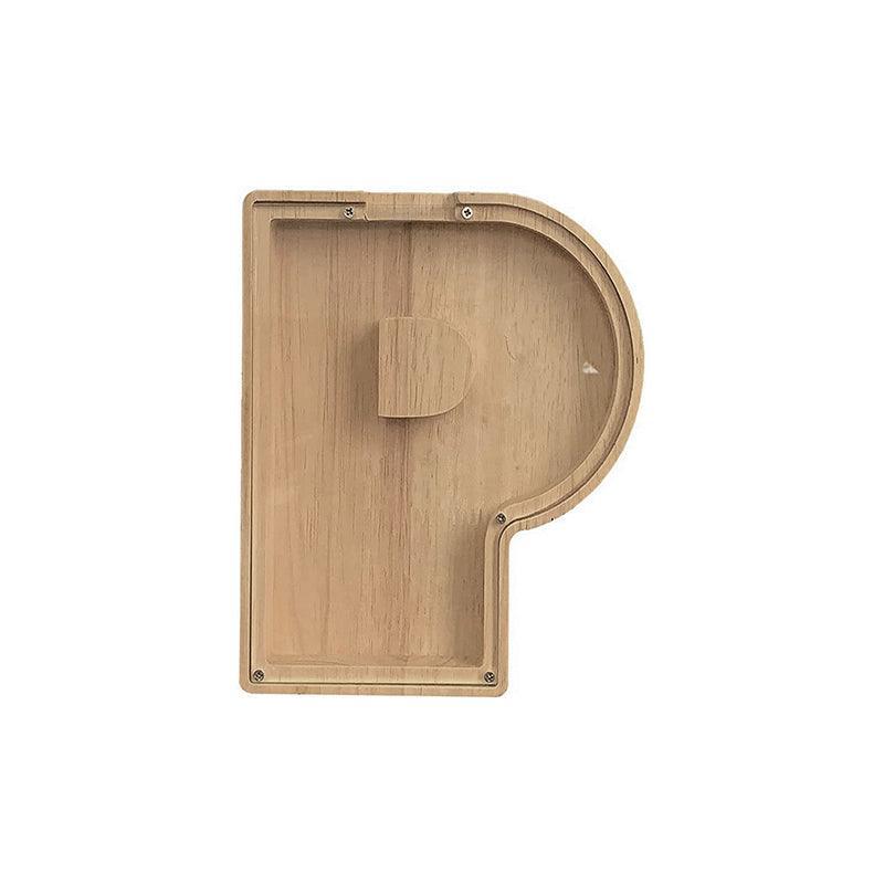 Wooden Piggy Bank Funny Letter or Guitar Coin Saving Money Box A–Z Gift Idea - N