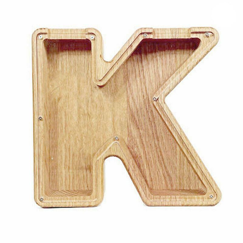 Wooden Piggy Bank Funny Letter or Guitar Coin Saving Money Box A–Z Gift Idea - Y
