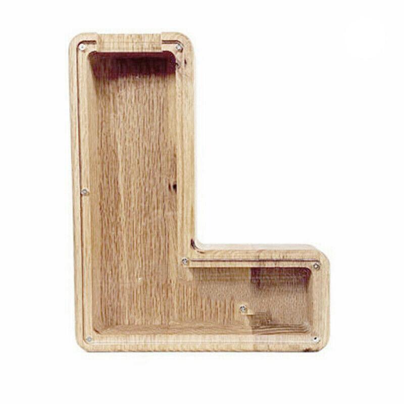 Wooden Piggy Bank Funny Letter or Guitar Coin Saving Money Box A–Z Gift Idea - Y
