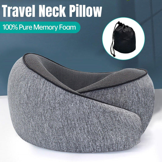 Neck Pillow for Travel Memory Foam Comfortable Breathable Soft U-Shaped.